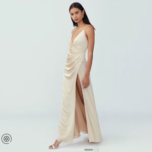 Zaria wrap dress- champagne